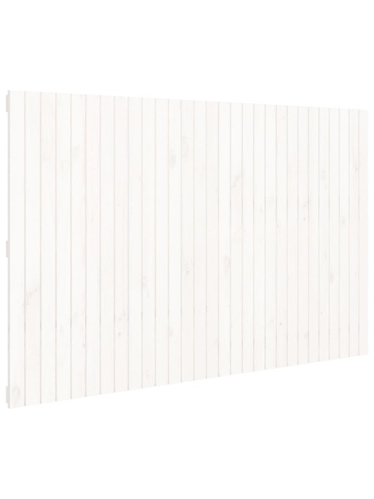 Nástěnné čelo postele bílé 185x3x110 cm masivní borové dřevo