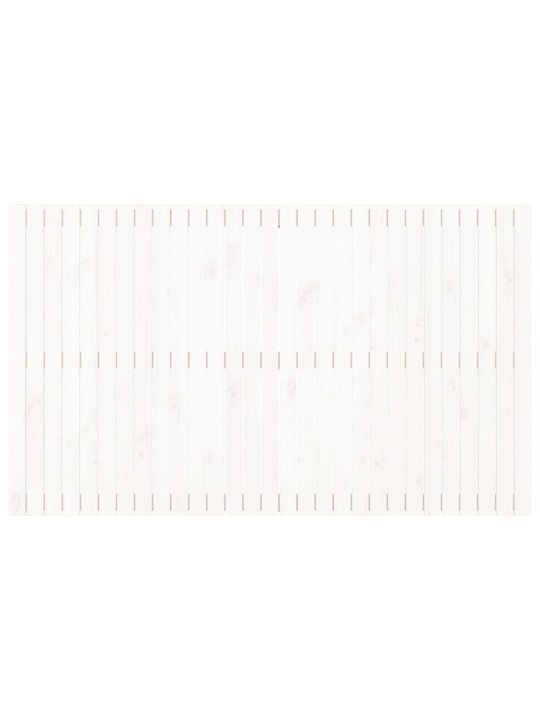 Nástěnné čelo postele bílé 185x3x110 cm masivní borové dřevo