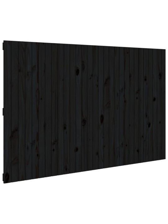 Nástěnné čelo postele černé 185x3x110 cm masivní borové dřevo