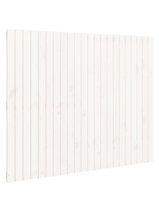 Nástěnné čelo postele bílé 140x3x110 cm masivní borové dřevo
