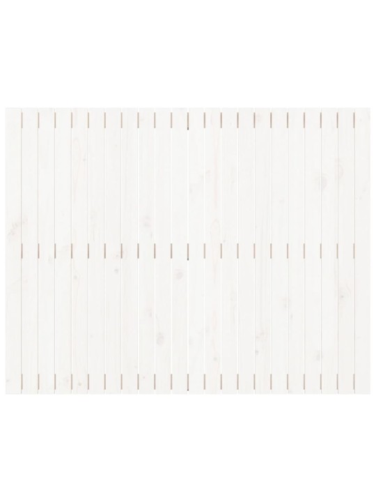 Nástěnné čelo postele bílé 140x3x110 cm masivní borové dřevo