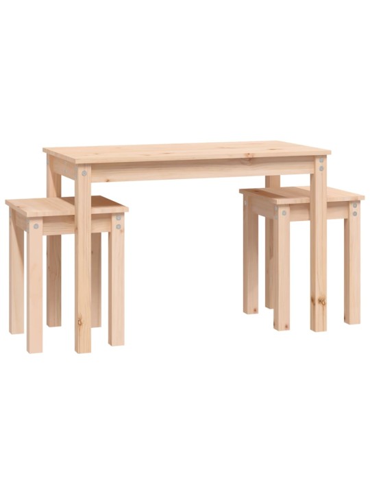 Hnízdové stolky 3 ks masivní borové dřevo