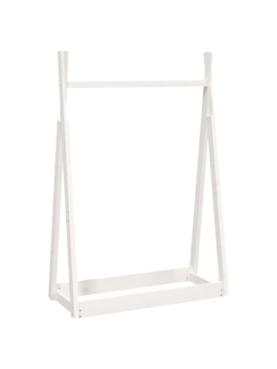 Stojan na oblečení bílý 100 x 45 x 150 cm masivní borové dřevo