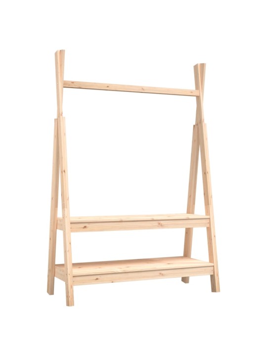 Stojan na oblečení 100 x 45,5 x 150 cm masivní borové dřevo