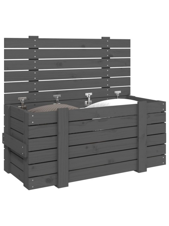 Úložný box šedý 91 x 40,5 x 42 cm masivní borové dřevo