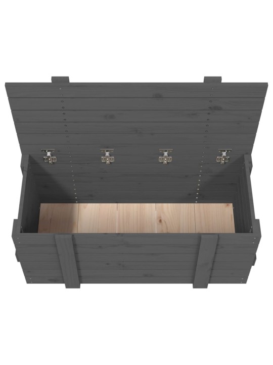 Úložný box šedý 91 x 40,5 x 42 cm masivní borové dřevo