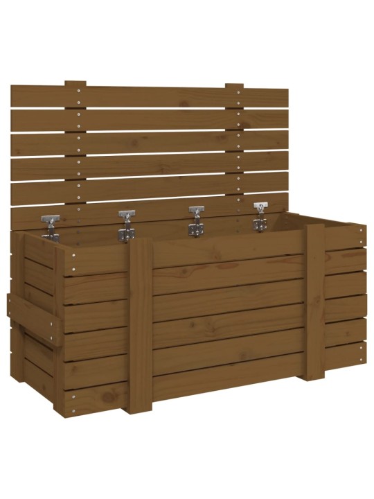 Úložný box medově hnědý 91 x 40,5 x 42 cm masivní borové dřevo