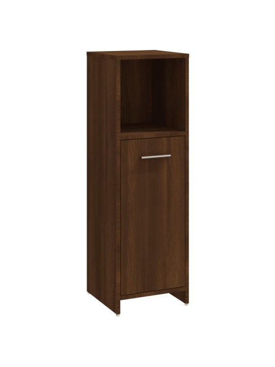 4dílný set koupelnového nábytku hnědý dub kompozitní dřevo
