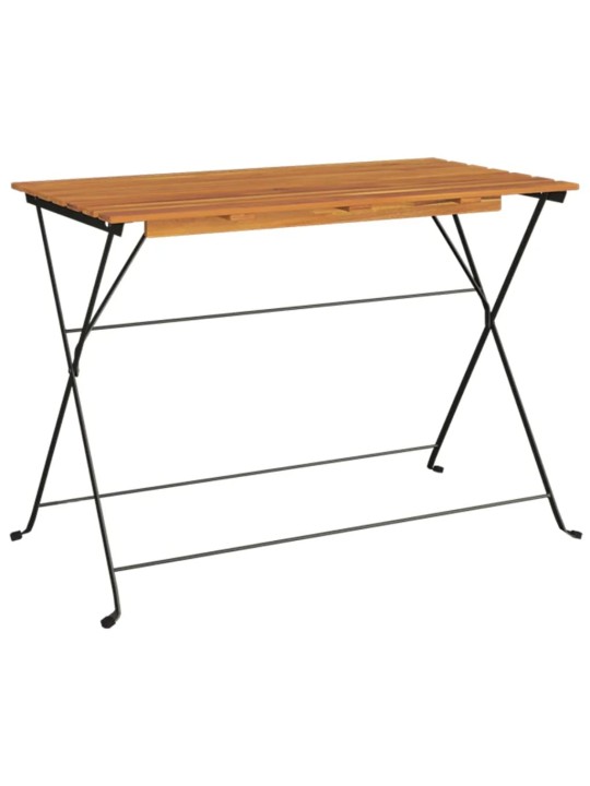 Skládací bistro stůl 100 x 54 x 71 cm masivní akácie a ocel