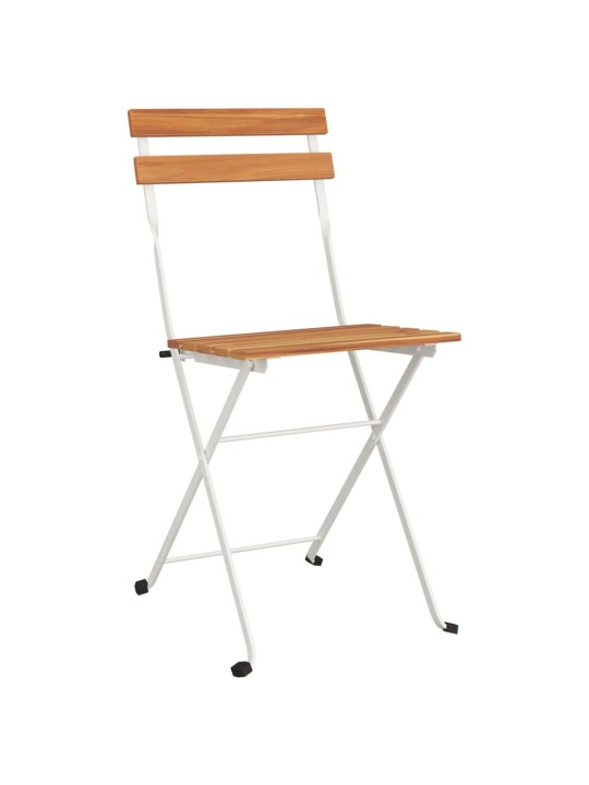 3dílný skládací bistro set masivní akáciové dřevo a ocel
