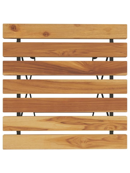 Skládací bistro stůl 55 x 54 x 71 cm masivní teak a ocel