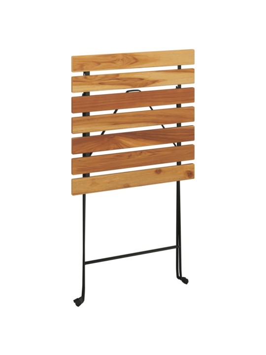 Skládací bistro stůl 55 x 54 x 71 cm masivní teak a ocel