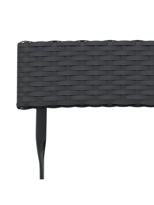 3dílný skládací bistro set černý polyratan