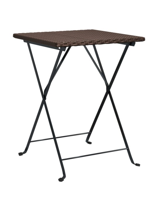 3dílný skládací bistro set hnědý polyratan