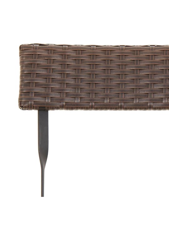 3dílný skládací bistro set hnědý polyratan