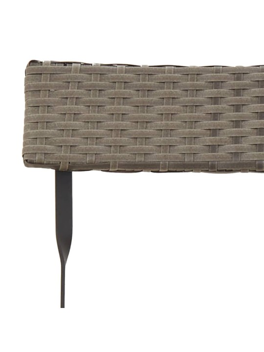 3dílný skládací bistro set šedý polyratan