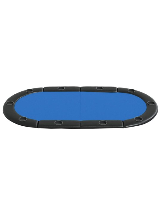 Skládací deska na poker pro 10 hráčů modrá 208 x 106 x 3 cm