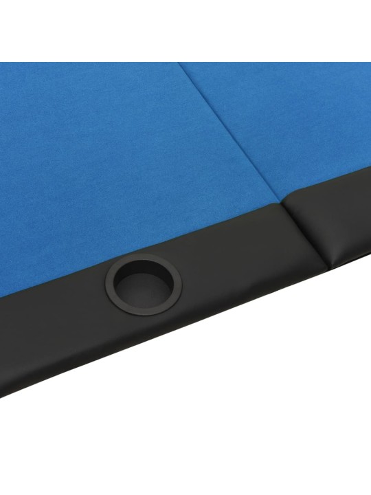 Skládací deska na poker pro 10 hráčů modrá 208 x 106 x 3 cm