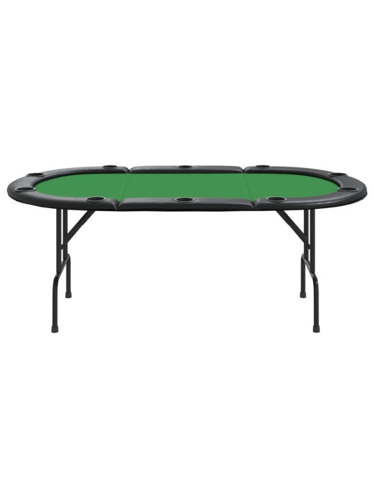 Skládací deska na poker pro 10 hráčů zelená 207 x 106 x 76 cm