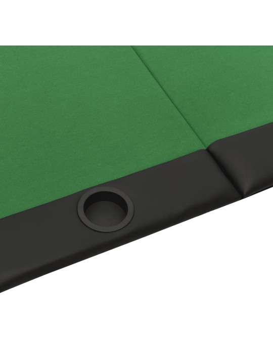 Skládací deska na poker pro 10 hráčů zelená 207 x 106 x 76 cm