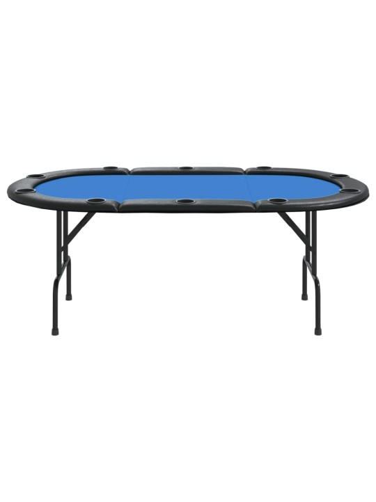 Skládací deska na poker pro 10 hráčů modrá 207 x 106 x 76 cm