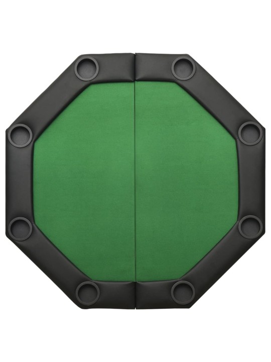 Skládací deska na poker pro 8 hráčů zelená 108 x 108 x 75 cm
