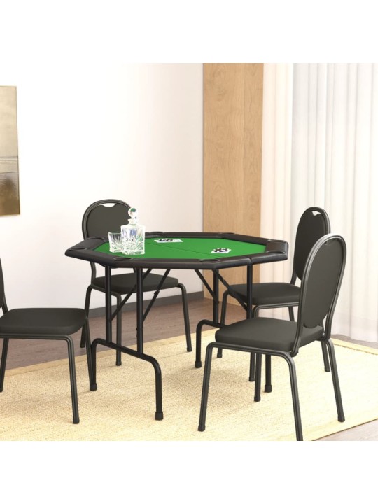 Skládací deska na poker pro 8 hráčů zelená 108 x 108 x 75 cm