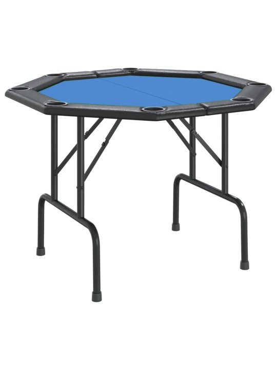Skládací deska na poker pro 8 hráčů modrá 108 x 108 x 75 cm
