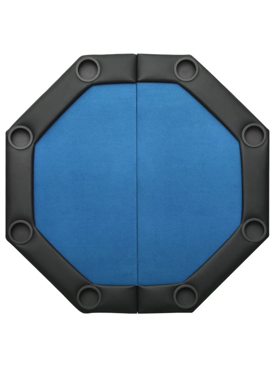Skládací deska na poker pro 8 hráčů modrá 108 x 108 x 75 cm