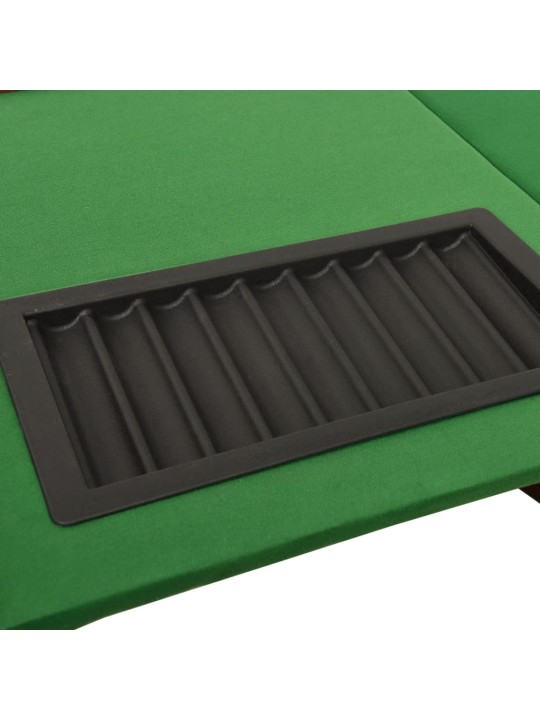 Pokerový stůl pro 10 hráčů držák na chipy zelený 160x80x75 cm