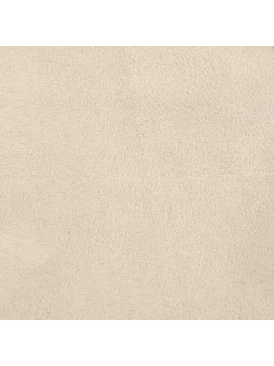 Křeslo glider se stoličkou krémově bílé textil