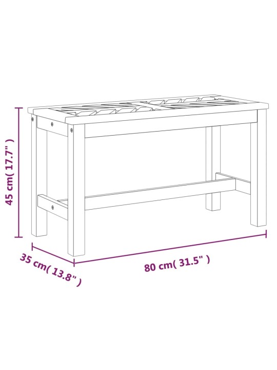 Zahradní lavice 80 cm masivní akáciové dřevo