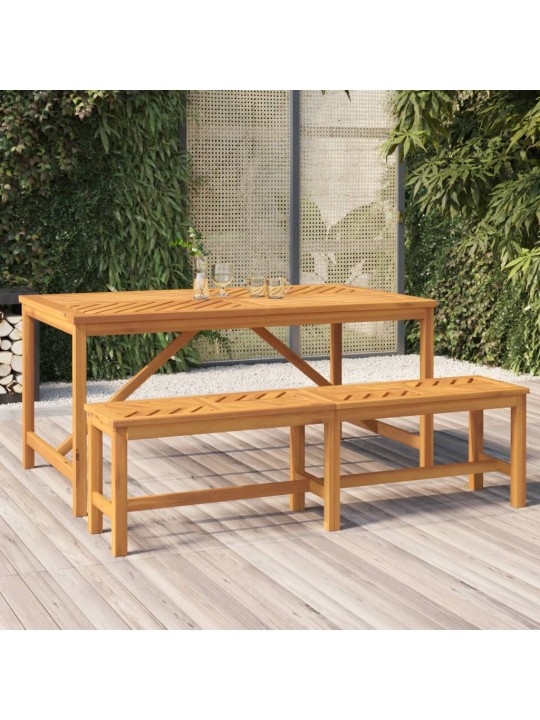 Zahradní jídelní stůl 150 x 90 x 74 cm masivní akáciové dřevo