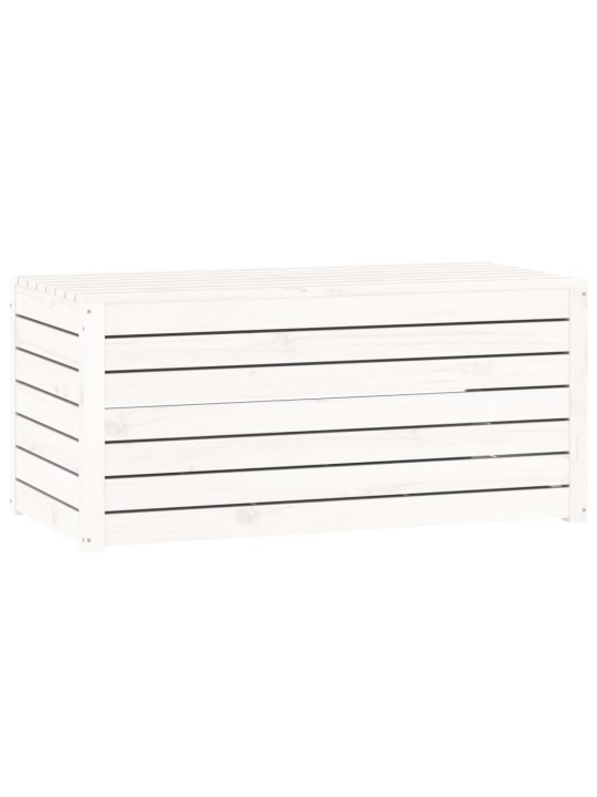 Zahradní box bílý 101 x 50,5 x 46,5 cm masivní borové dřevo