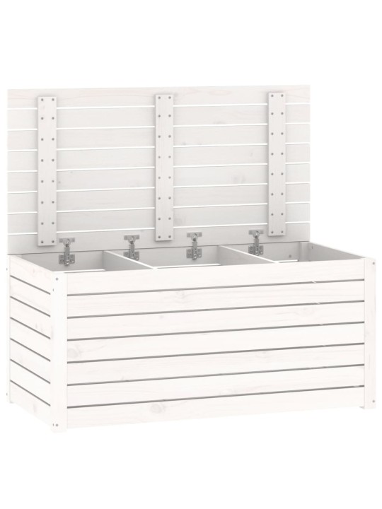 Zahradní box bílý 101 x 50,5 x 46,5 cm masivní borové dřevo