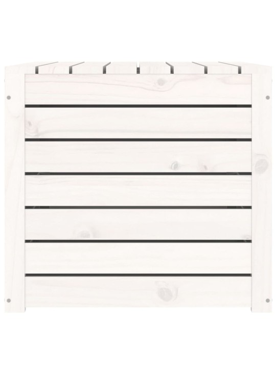 Zahradní box bílý 101 x 50,5 x 46,5 cm masivní borové dřevo