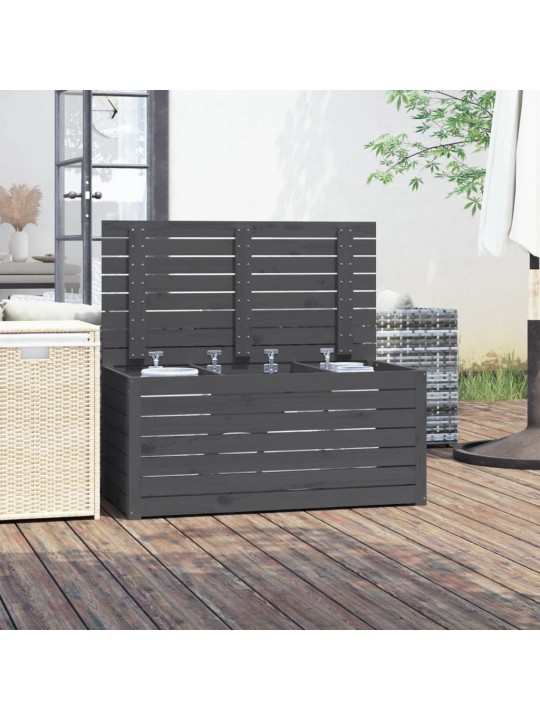 Zahradní box šedý 101 x 50,5 x 46,5 cm masivní borové dřevo