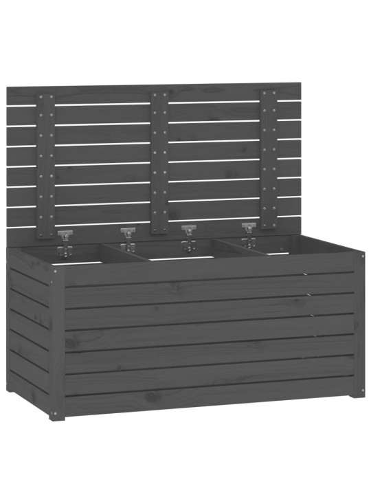 Zahradní box šedý 101 x 50,5 x 46,5 cm masivní borové dřevo