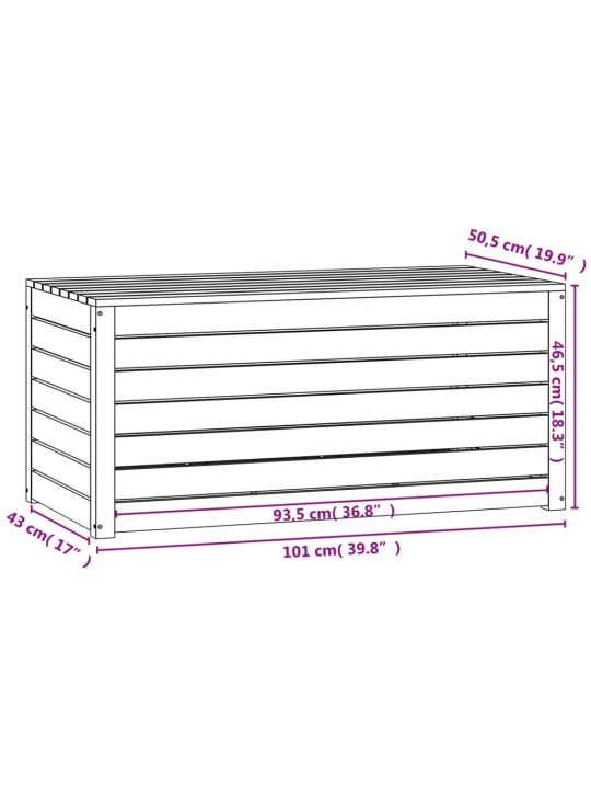 Zahradní box medově hnědý 101x50,5x46,5 cm masivní borové dřevo