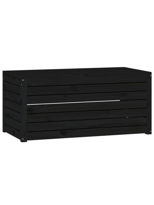 Zahradní box černý 101 x 50,5 x 46,5 cm masivní borové dřevo
