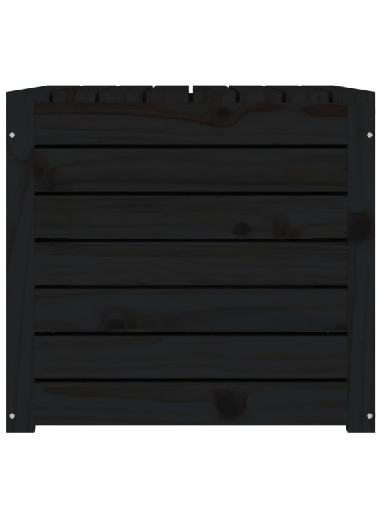 Zahradní box černý 101 x 50,5 x 46,5 cm masivní borové dřevo