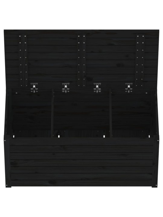 Zahradní box černý 101 x 50,5 x 46,5 cm masivní borové dřevo