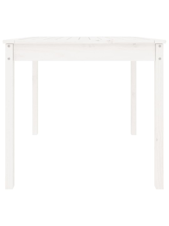 Zahradní stůl bílý 82,5 x 82,5 x 76 cm masivní borové dřevo