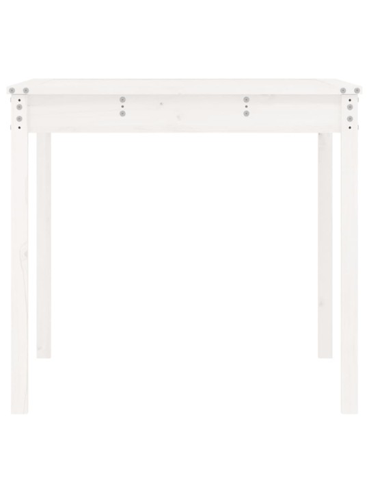 Zahradní stůl bílý 121 x 82,5 x 76 cm masivní borové dřevo