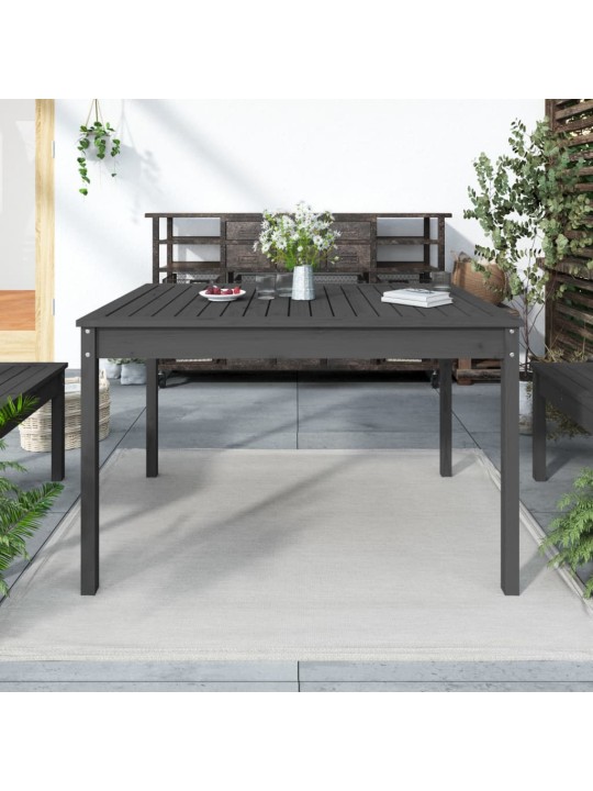 Zahradní stůl šedý 121 x 82,5 x 76 cm masivní borové dřevo