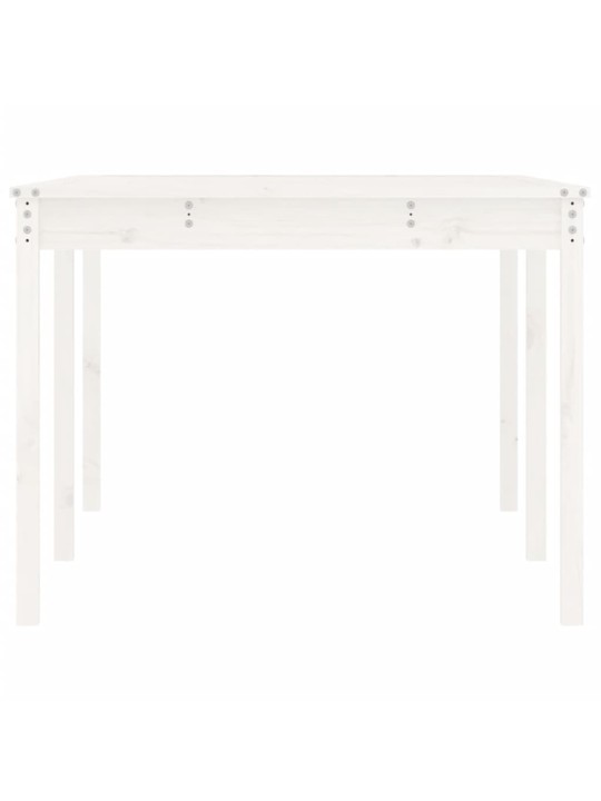 Zahradní stůl bílý 203,5 x 100 x 76 cm masivní borové dřevo