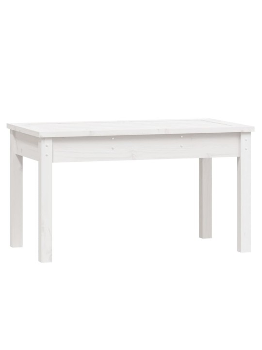 Zahradní lavice bílá 80 x 44 x 45 cm masivní borové dřevo