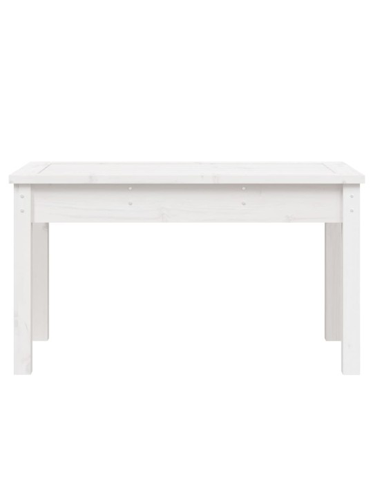 Zahradní lavice bílá 80 x 44 x 45 cm masivní borové dřevo
