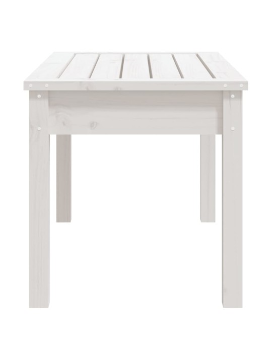 Zahradní lavice bílá 80 x 44 x 45 cm masivní borové dřevo