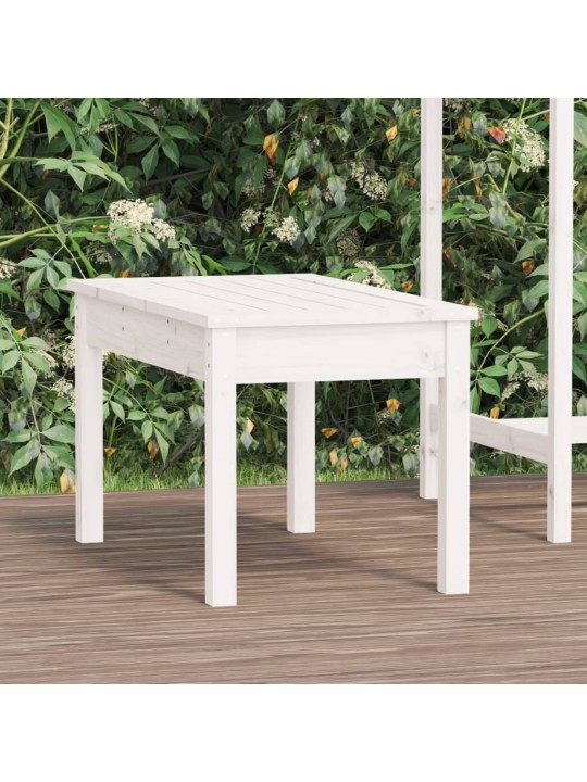 Zahradní lavice bílá 80 x 44 x 45 cm masivní borové dřevo